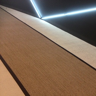 Custom Granite Rustic Sisal Runner with Black Border